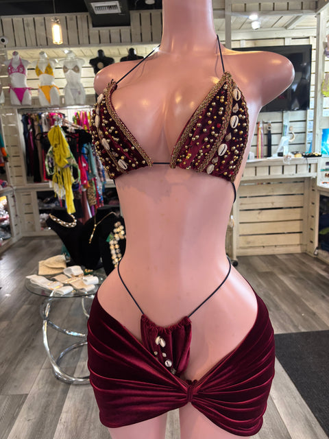 Embellished Bikini W Skirt