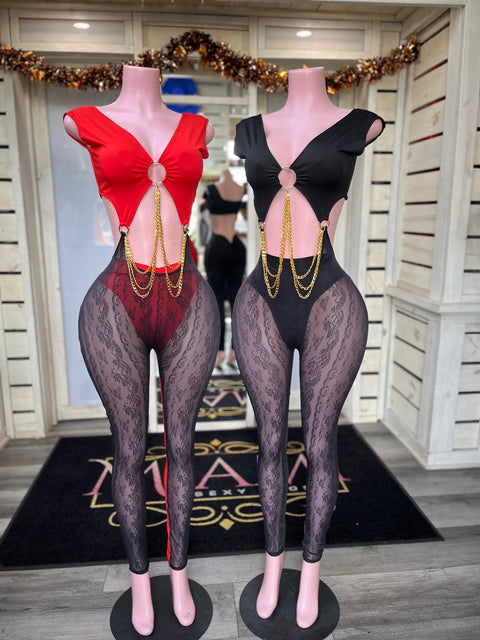 Sexy Jumpsuit With Chain