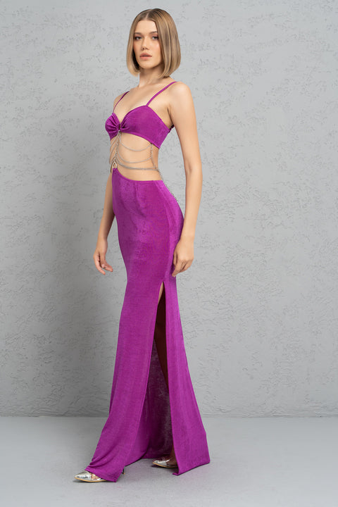 Chain Ladder Cut Out Maxi Dress
