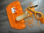 Wrap Around Orange Heels