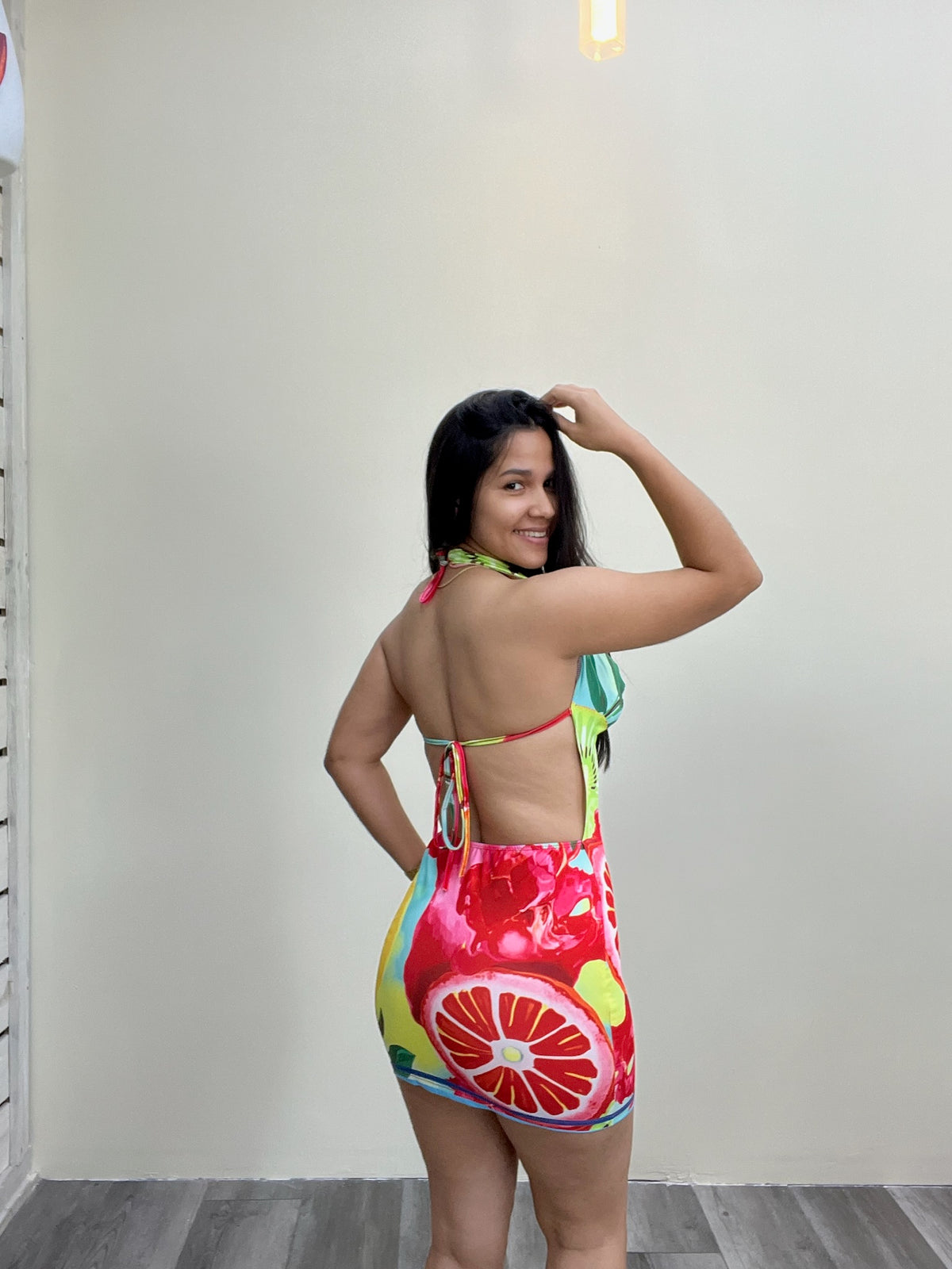 Tropical Halter Dress