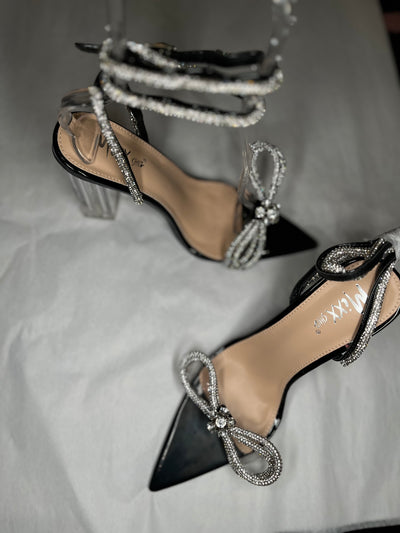 BEDAZZLED BLACK PUMPS