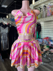 Pink Swirl Short Set