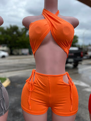 Bandage Cut Out Short Set