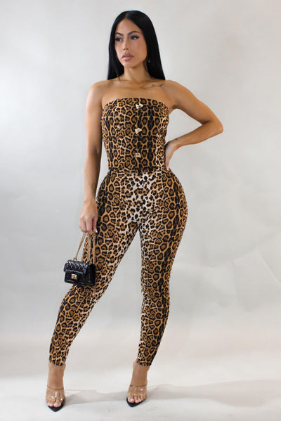 Leopard Halter Pant Set