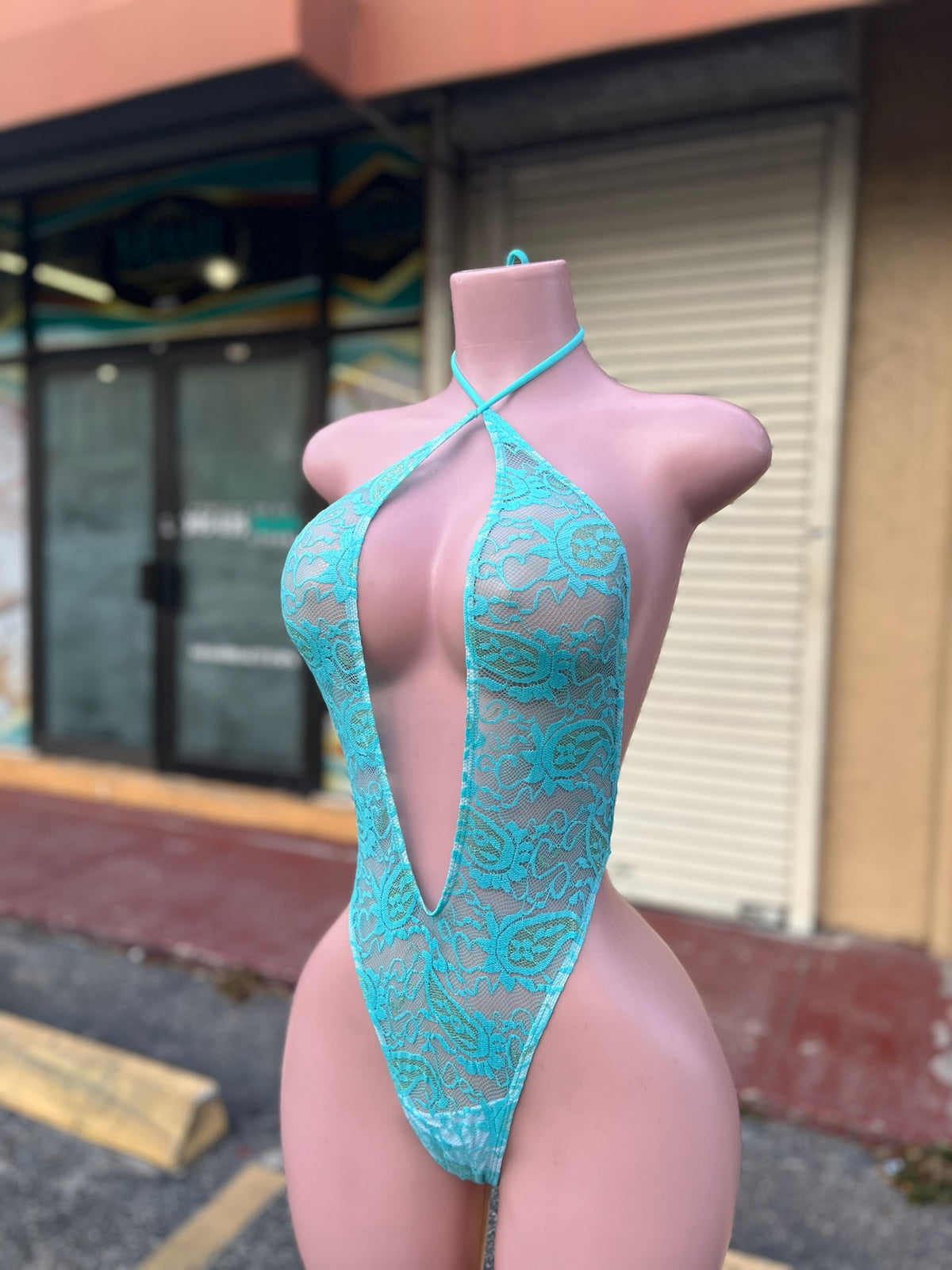 メッシュモノキニワンピース