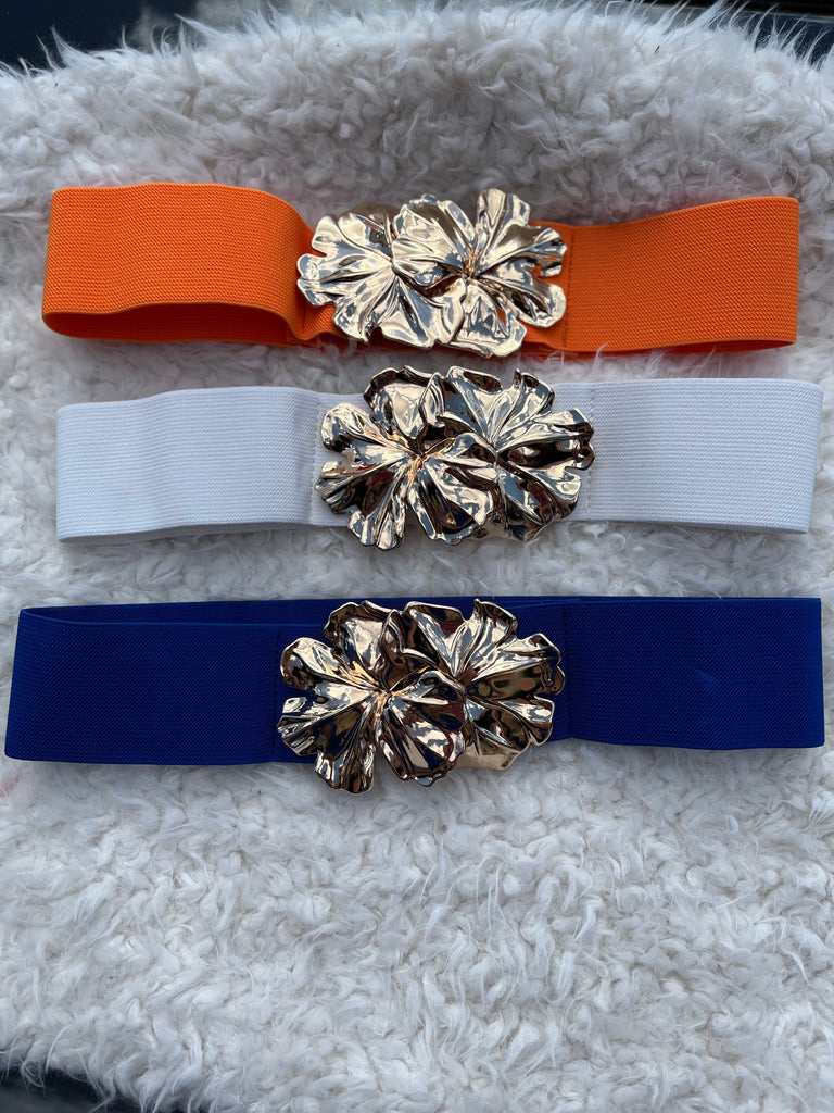 Gold Flower Buckle Belt
