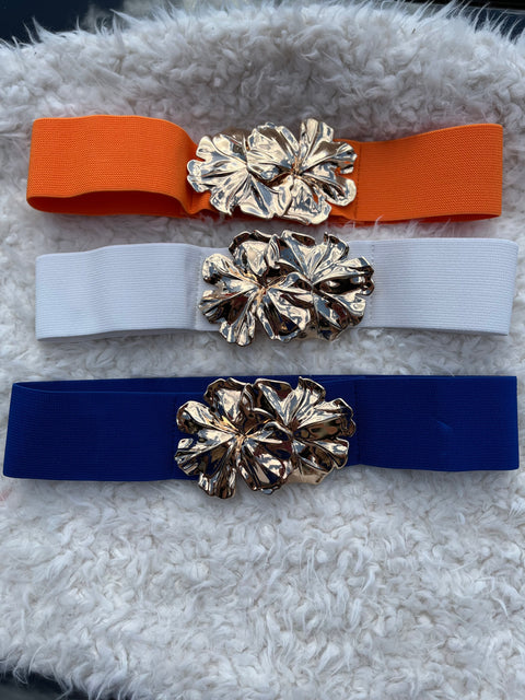 Gold Flower Buckle Belt