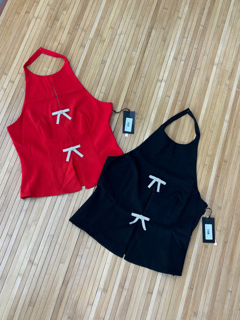 Elegant Me Bling Bow Top