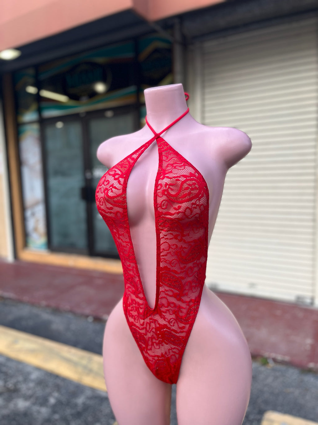 メッシュモノキニワンピース