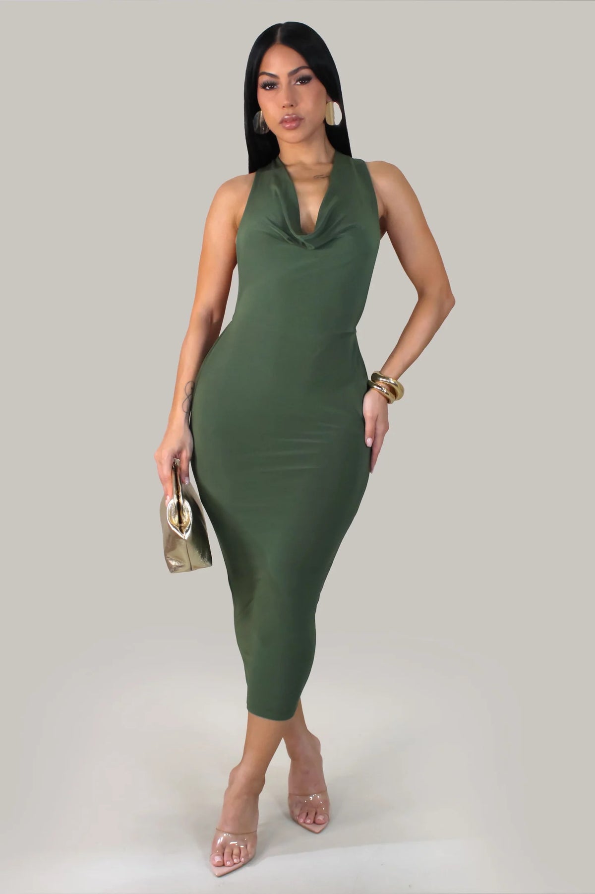 Back Chain Dress Oliva