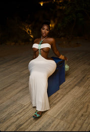 White Beach Outting Dress