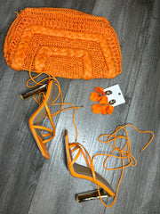 Wrap Around Orange Heels