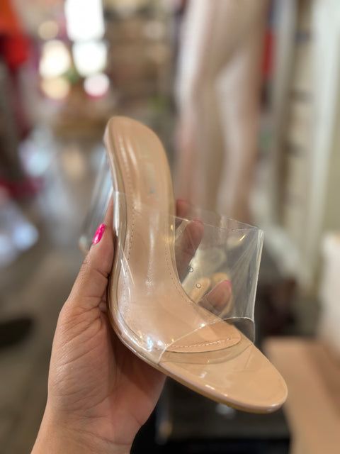Clear Thick Heels