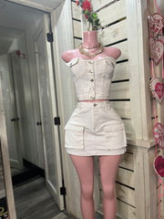 White Denim Set