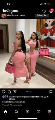 Solid Color Ruched Skirt Set