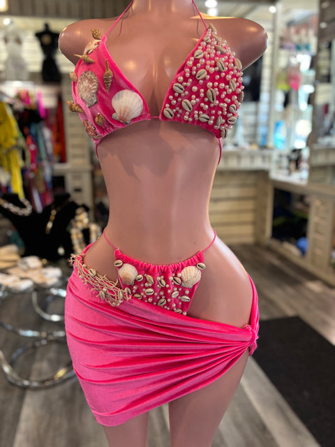 Embellished Bikini W Skirt