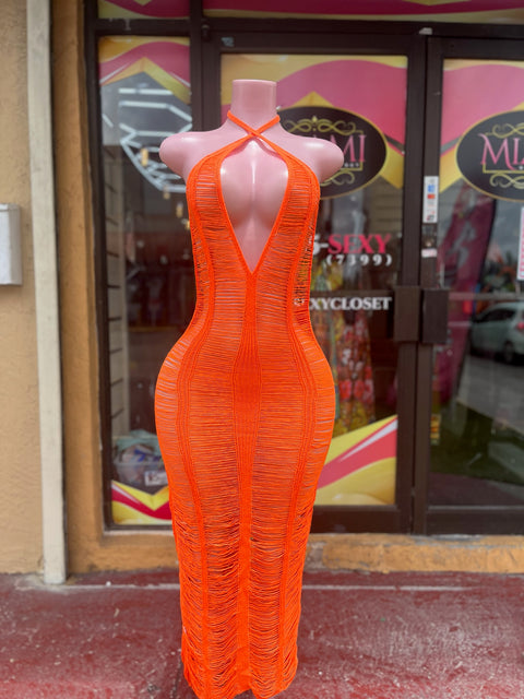 Crochet Maxi Cover Up Dress