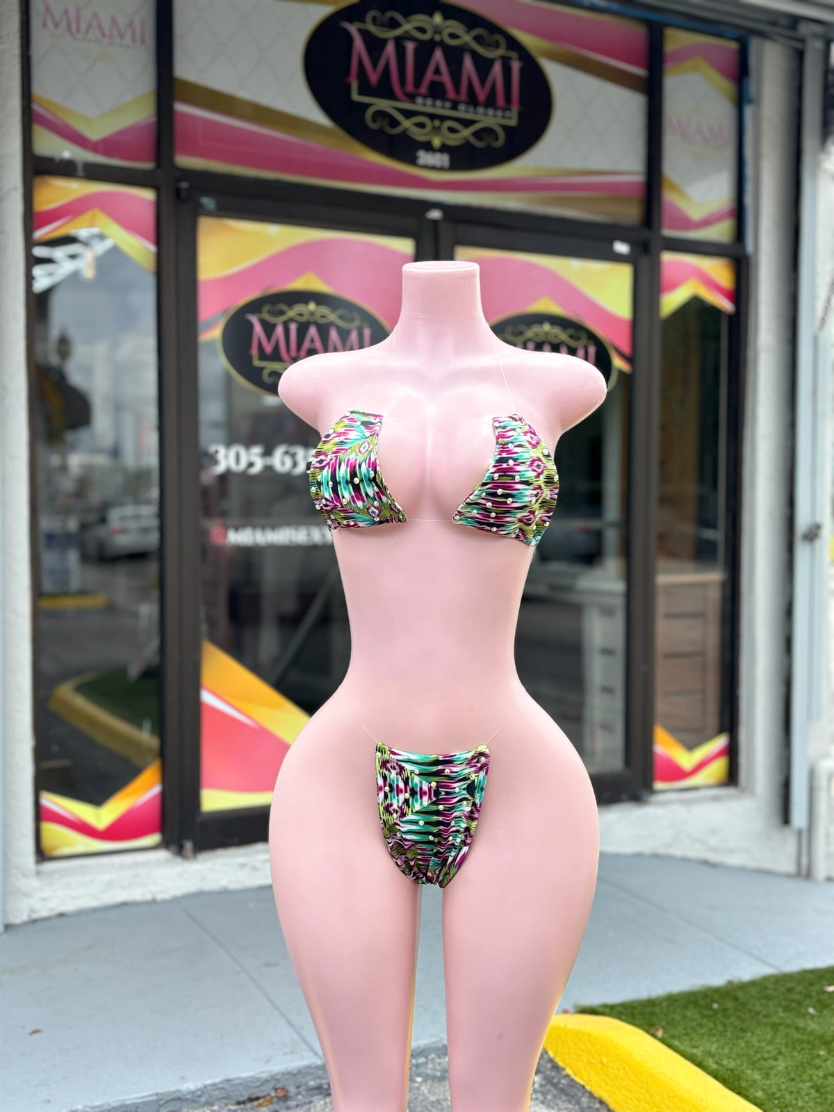 Teal Spazz Micro Bikini