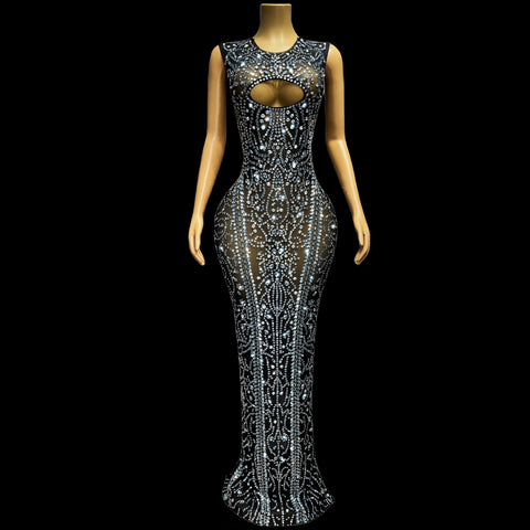 Wow Black Diamond Show Out Maxi Dress