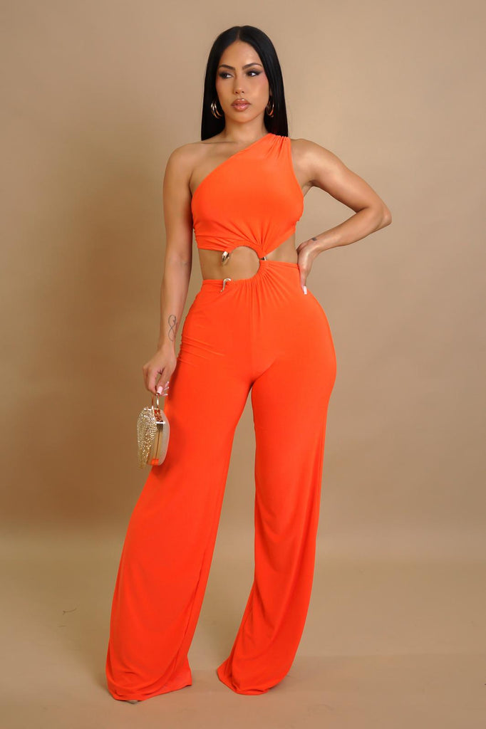 Orange Sexy Jumpsuit