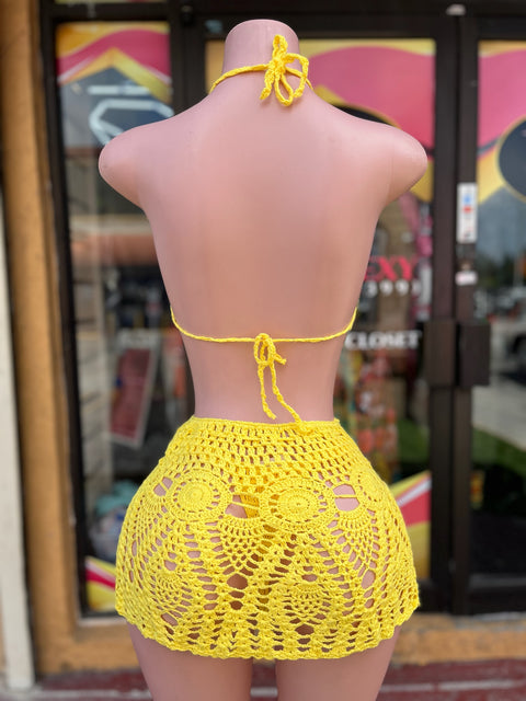 Crochet Bikini With Skirt