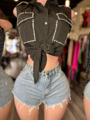 Metal Stud Shorts