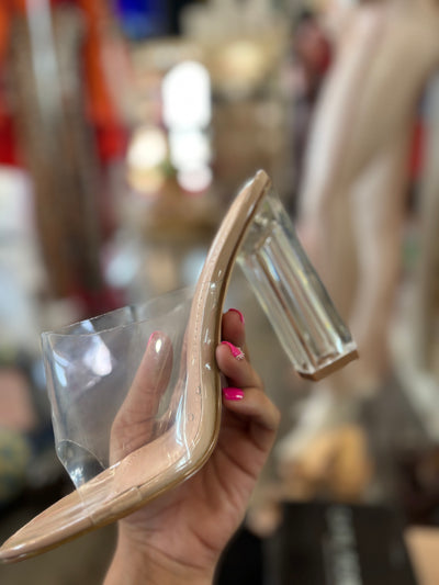 Clear Thick Heels