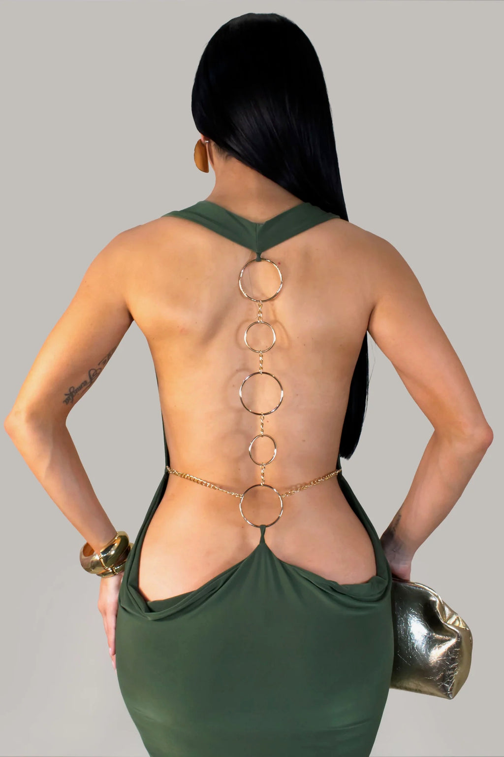 Back Chain Dress Oliva