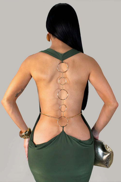 Back Chain Dress Oliva