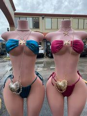 Sexy Metallic Bikini Set