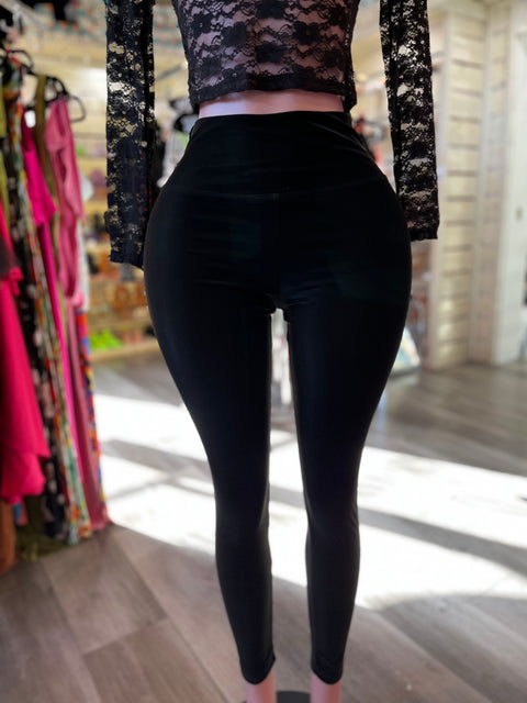 Skin Tight Pleather Leggings