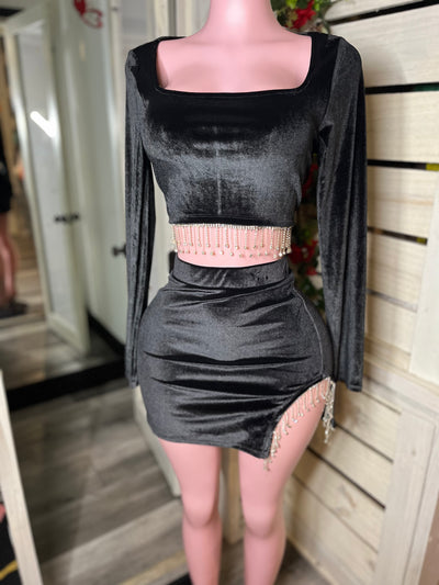Diamoond Velcro Skirt Set