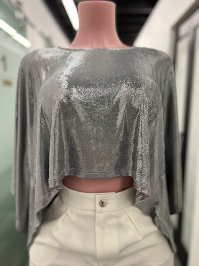 Metallic Flare Top