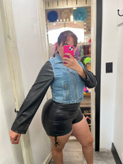 Scrunch Leather High Waist Short