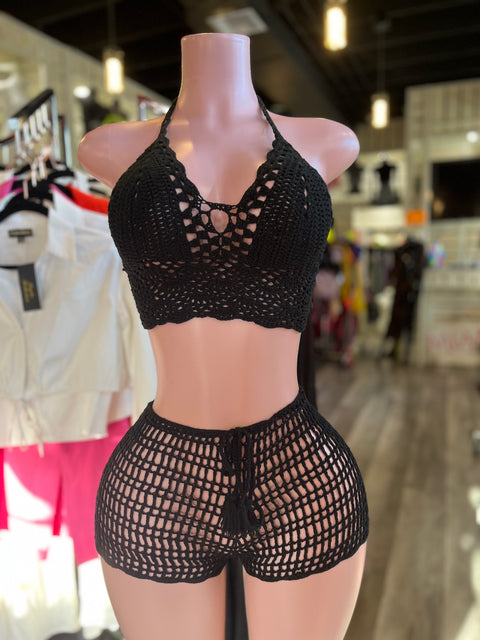 Crochet Short / Skirt Set