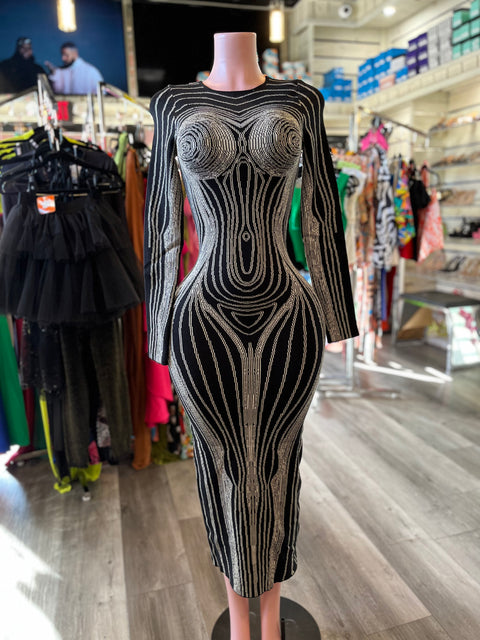 Body Print Dress