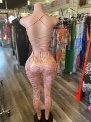 Pink Cobra Metallic Jumpsuit