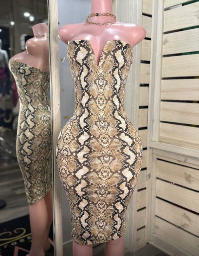 Snake Halter Dress