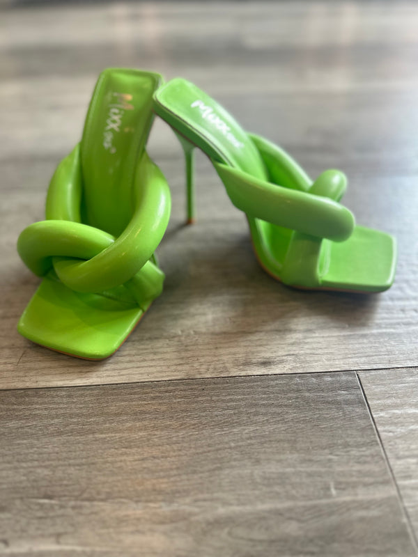 Crossed Green Heels