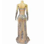 Mermaid Diamond Dress With Gloves