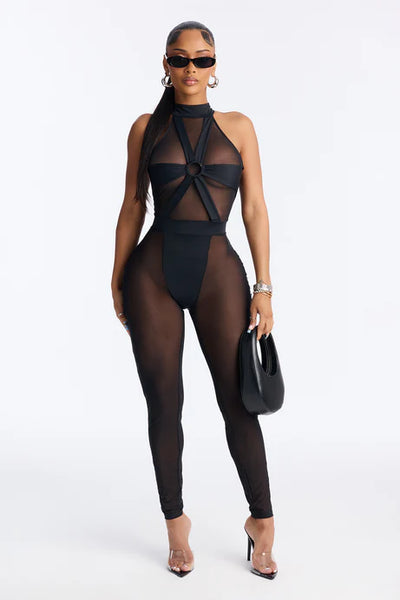 Mesh Up Jumpsuit
