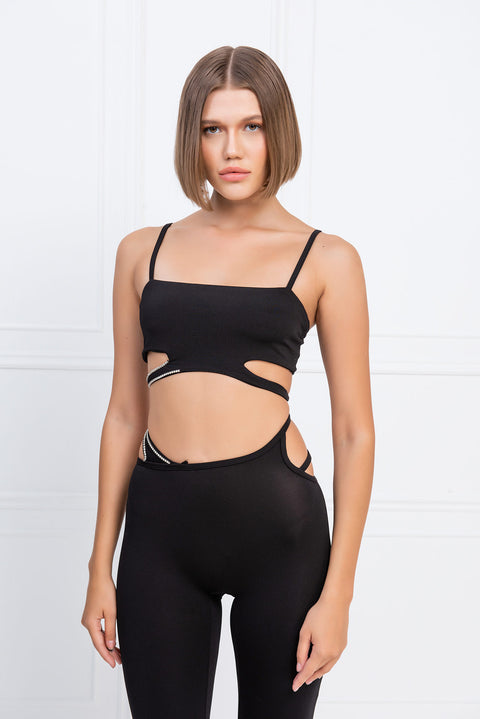 STRAPPY CROP CAMI & LEGGINGS SET