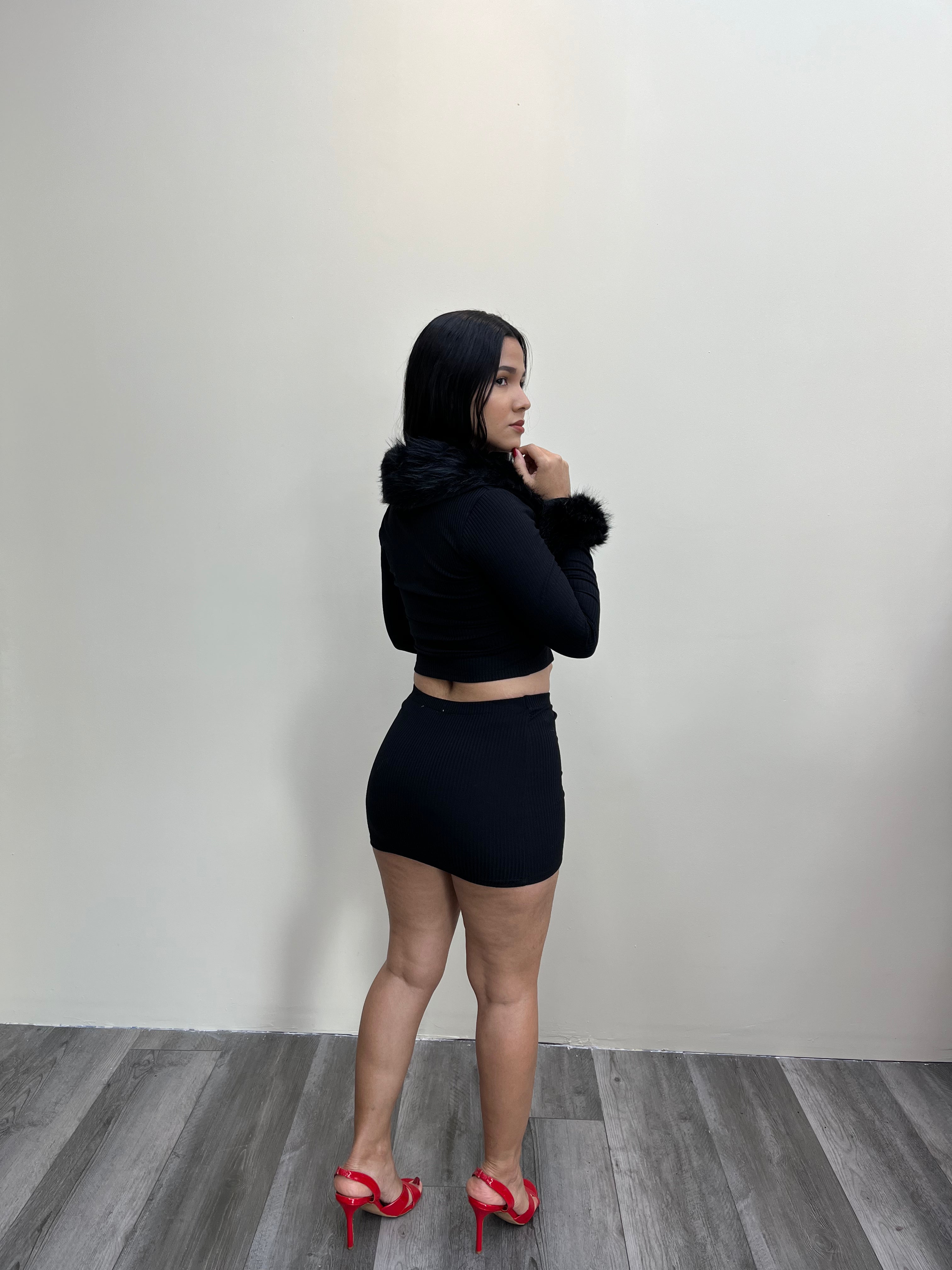 Fluffy Skirt Set