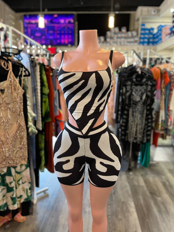 Zebra Short Set