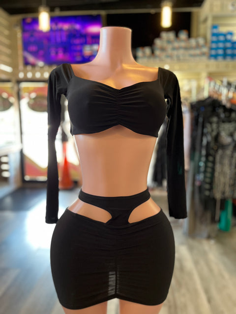 Cut Out 2 Piece Skirt Set