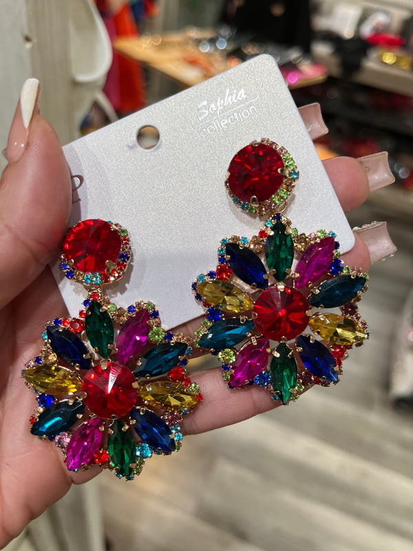Colorful Diamond Earrings