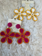 Crochet Flower Earrings