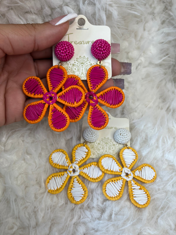 Crochet Flower Earrings