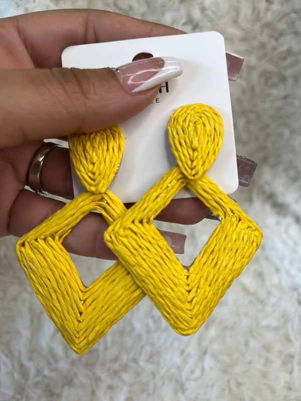 Triangle Crochet Earrings